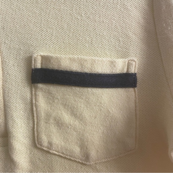 Janie & Jack Classic Pique Polo in Yellow w/Navy Trim & Details.EUC. Size 18/24M - Picture 4 of 6